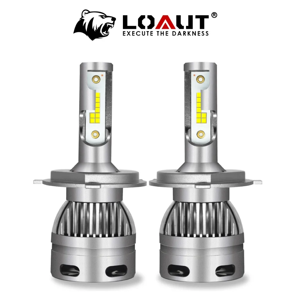 

LOAUT 2018 H4 ALL IN ONE LED Car Headlight Bulbs 80W 9000lm CSP Chips 12v 24v Auto Headlamp Led Light Bulb High Quality Driver