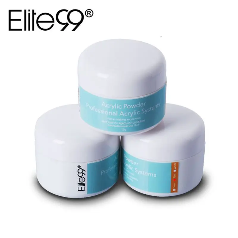 Elite99 15g Professional Acrylic Powder Crystal Nail Art Tip Builder Transparent Powder Crystal Liquid Manicure Pink White Clear Elite99 15g Professional Acrylic Powder Crystal Nail Art Tip Builder Transparent Powder Crystal Liquid Manicure Pink White Clear