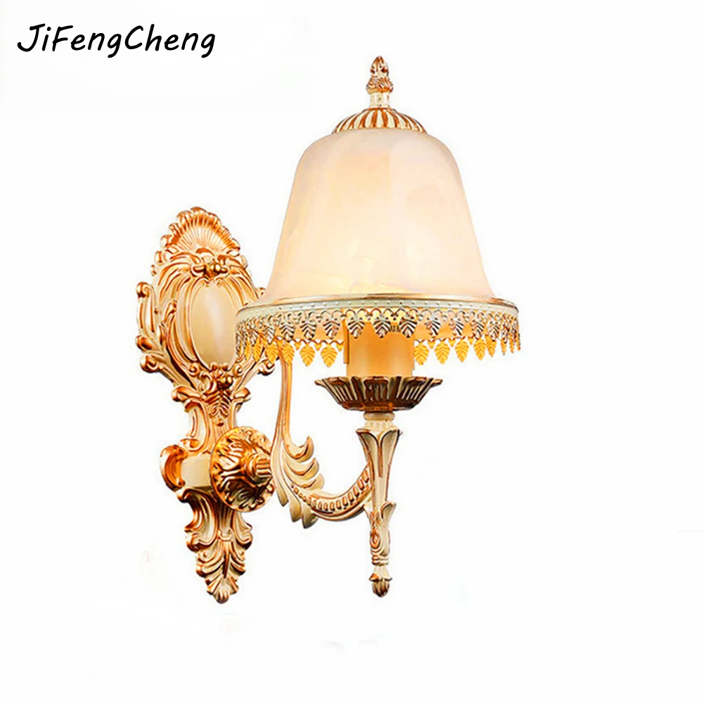 

Continental Wall Lamp Bedroom Bedside Lamp Wall Sconce Hotel Zinc Alloy Balcony Sconce Indoor European Single Head Wall Light