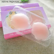 HITOM принцесса для женщин многоразовый Невидимый самоклеющийся силиконовый нагрудный бра для скрытия сосков Pasties Pad лепестки наклейки аксессуары