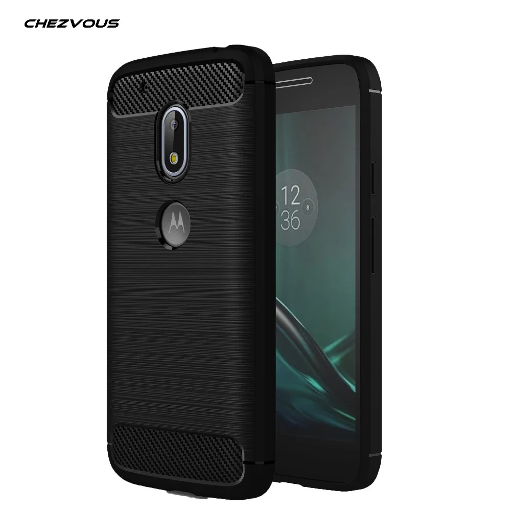 Чехол для Moto G4 случае плюс крышка Антидетонаторы мягкого ТПУ щеткой Rugger