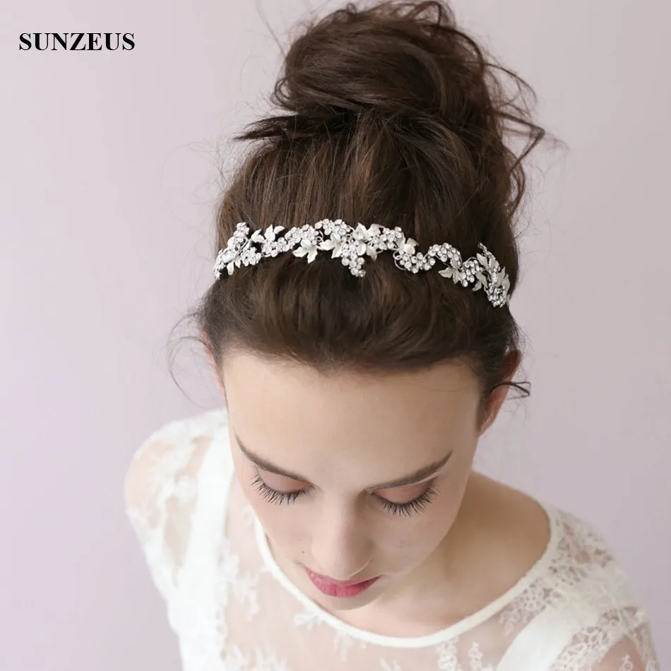 Роскошное Свадебное украшение для волос элегантная повязка на голову невесты цветок лента для волос Свадебная цепочка аксессуары boda SQ0189