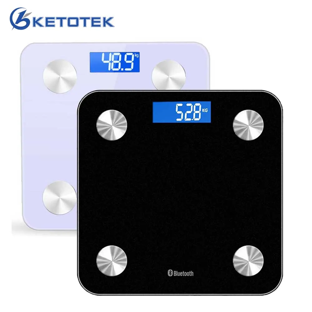 3-180 KG Bluetooth 4.0 APP Digital Personal Body Scale Glass LCD Bathroom Floor Weighing Balance Electronic Scales