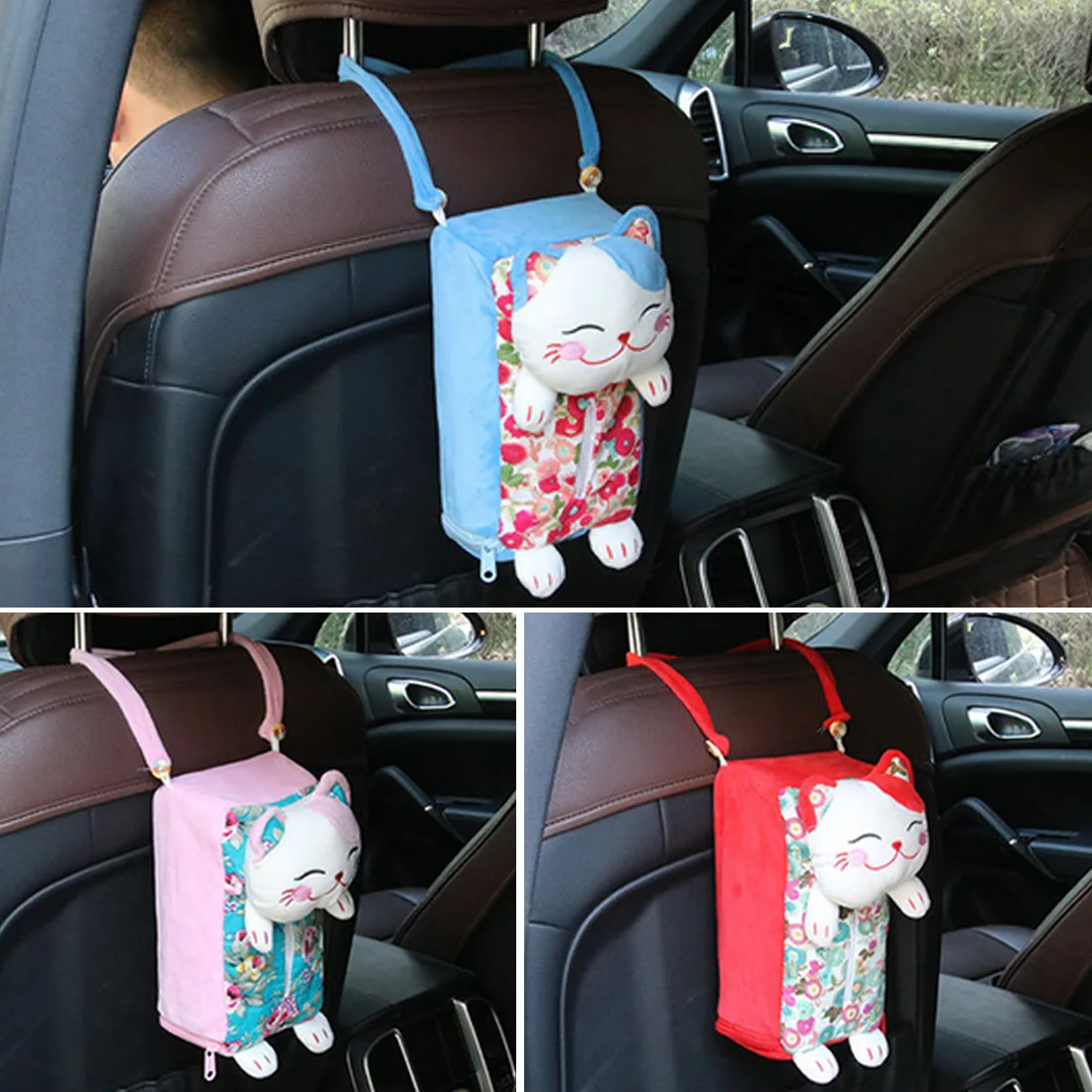 Dongzhen Auto Tissue Box Container Napkin Towel Papers Bags Car Animal Home Office Holder Boxes
