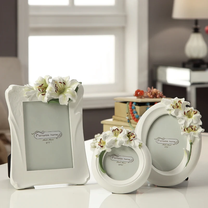 Модные деревенские винтажные резные качели из смолы Лилия фоторамка|picture frame|fashion