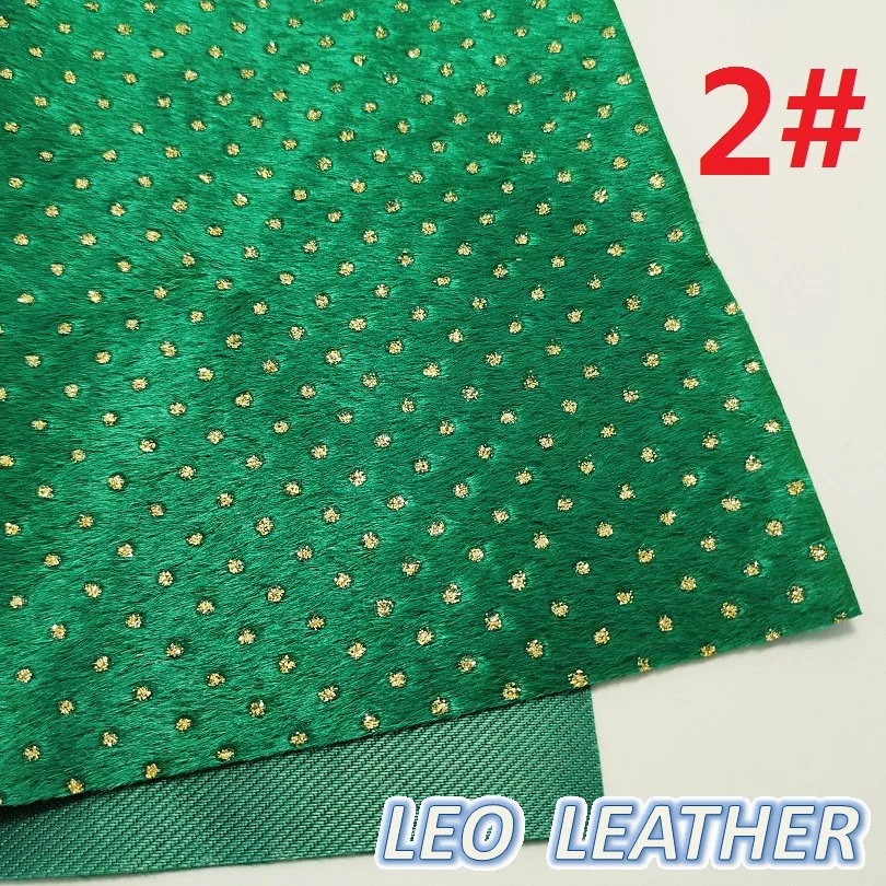 1PCS 21X29CM Immitation cow leather Fabric With Gold Dots For DIY Accessories 9S83A - Цвет: 2