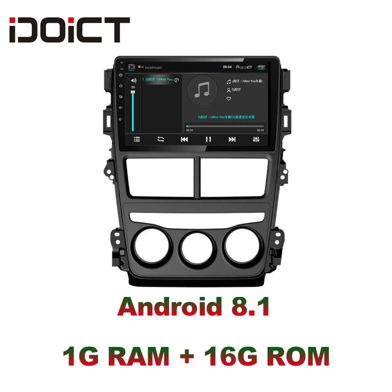Top IDOICT Android 8.1 Car DVD Player GPS Navigation Multimedia For Toyota Vios Yaris Radio 2018 car stereo bluetooth 1 Top IDOICT Android 8.1 Car DVD Player GPS Navigation Multimedia For Toyota Vios Yaris Radio 2018 car stereo bluetooth 1