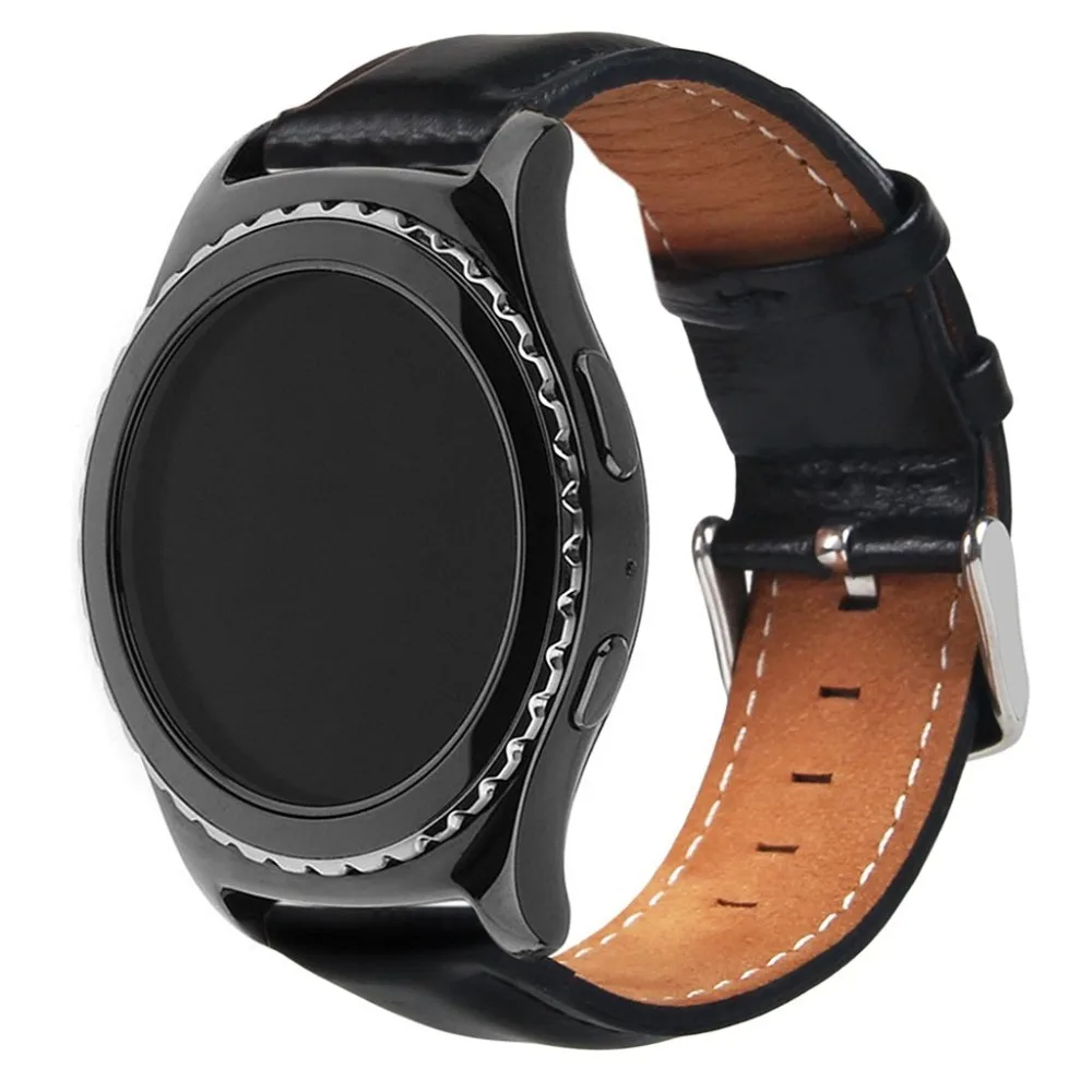 V MORO Genuine Leather Watch Band For Gear S2 Classic Band Replacement
