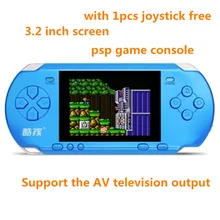Máquina de Juego de la Consola de Juegos portátil 3.2 pulgadas CoolBaby Construido 318 Clásico Juego de PSP Apoyo AV Reproductor Doble con 1 unids controlador