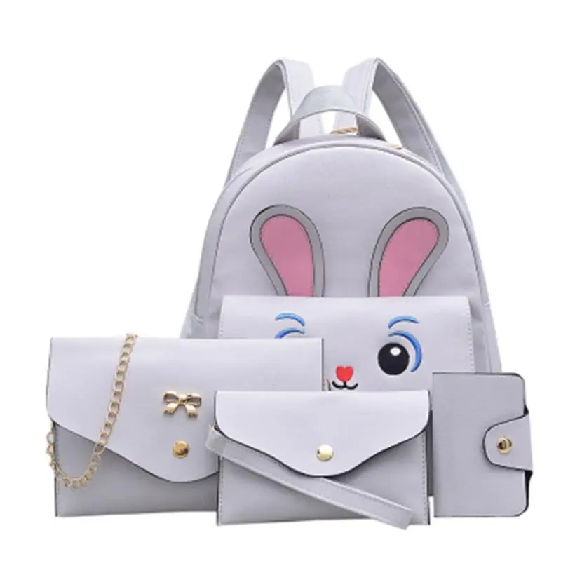 

2018 New 4 Women's cute wind rabbit set of four shoulder bag #xxf