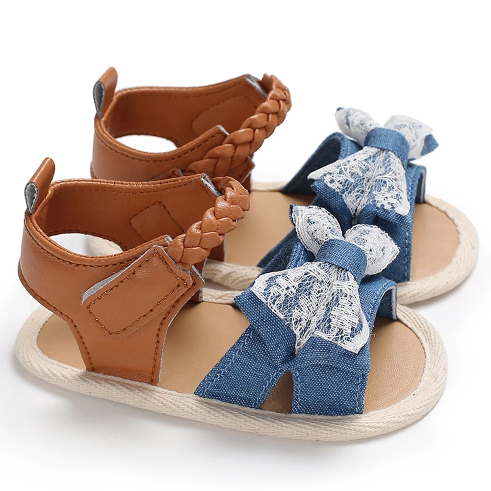 

Baby Girl Sandals Baby Shoes Summer Cotton Canvas Dotted Bow Baby Girl Sandals Newborn Baby Shoes Playtoday Beach Sandals