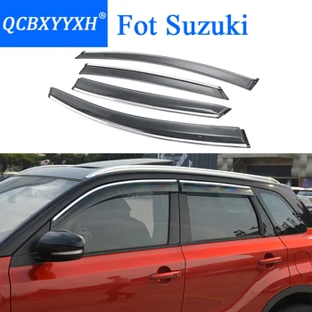 melhor QCBXYYXH Car Styling Toldos Abrigos Viseiras Da Janela Chuva Sobrancelha Chuva Escudo Capa Para Suzuki Vitara S. Cruz SX4 Swift Alto
