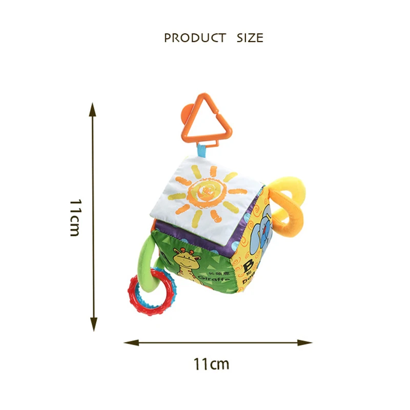 Новые детские мобильные детская игрушка плюшевая блок сцепления кубик-погремушка ранние Новорожденные детские развивающие игрушки 0-12