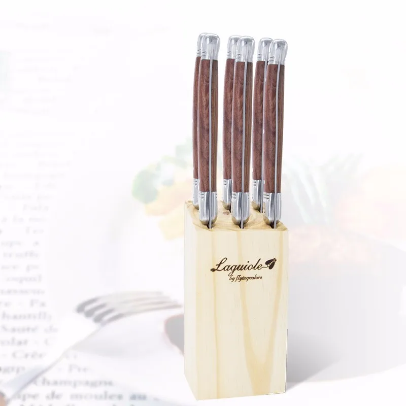 steak rosewood knife sets ()