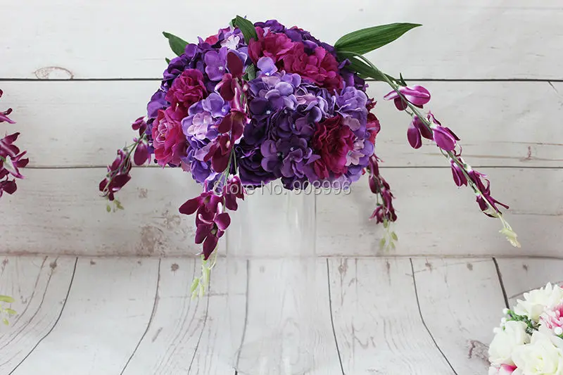 SPR Purple table centerpiece artificial rose wedding flower wall backdrop road lead arch flower ball for party arrangement SPR Purple table centerpiece artificial rose wedding flower wall backdrop road lead arch flower ball for party arrangement