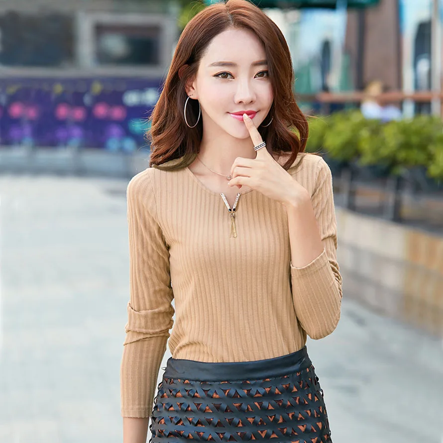 Camiseta de manga larga camisetas mujeres camisetas, camisetas de mujer de invierno de 2018 camiseta de las mujeres, tops casual, Camiseta con cuello en V camiseta femme sólido top Camiseta de manga larga camisetas mujeres camisetas, camisetas de mujer de invierno de 2018 camiseta de las mujeres, tops casual, Camiseta con cuello en V camiseta femme sólido top