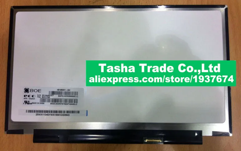

For BOE HB125WX1-200 Screen LCD Laptop Screen 1366*768 eDP Original Screen