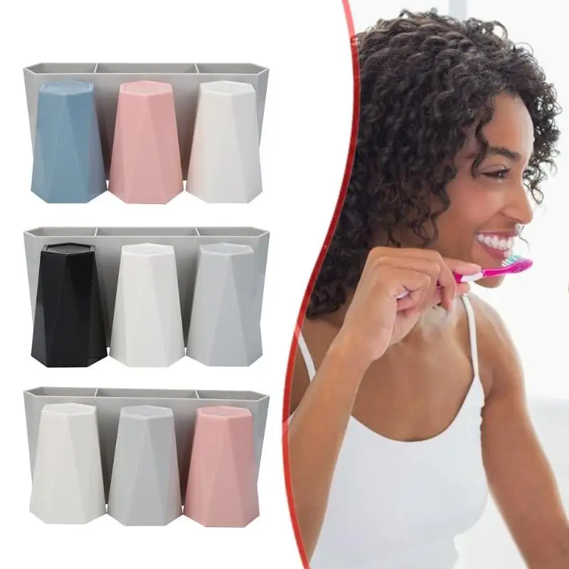 

5pcs/Set Toothpaste Dispenser Squeezers Wall Mount Toothbrush Cup Holder Storage Box Case Bathroom Organizer Accessories