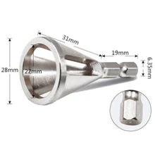 Stainless steel Silver Shank Deburring External Chamfer Repair Hex 1/4