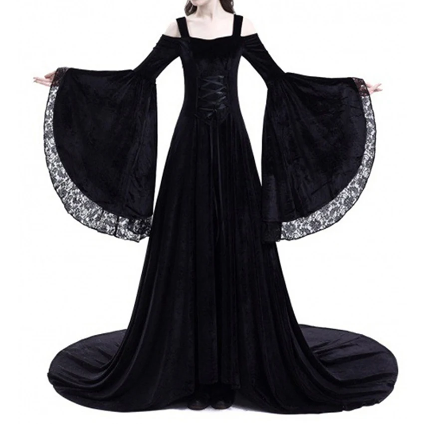 

Women's Plus Size Cosplay Halloween Dress Medieval Palace Princess Dress Big Size S-5XL Adults Women Gothic Queen Long Dresses