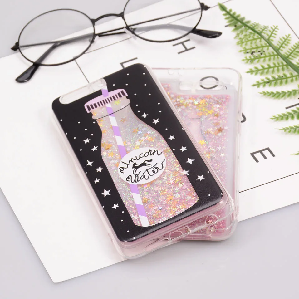 Reaoom for Huawei Honor 9 Case Glitter Dynamic Liquid Colorful Star Quicksand Cute Bottle Unicorn Cover for Huawei Honor 9       (6)