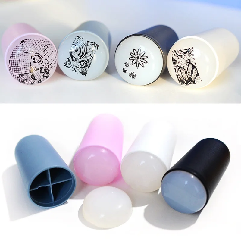 

New 1pcs 3.2cm Marshmallow Big Nail Art Stamping Stamper Professional Squishy Refill Nail Tools (4 colors can choose)