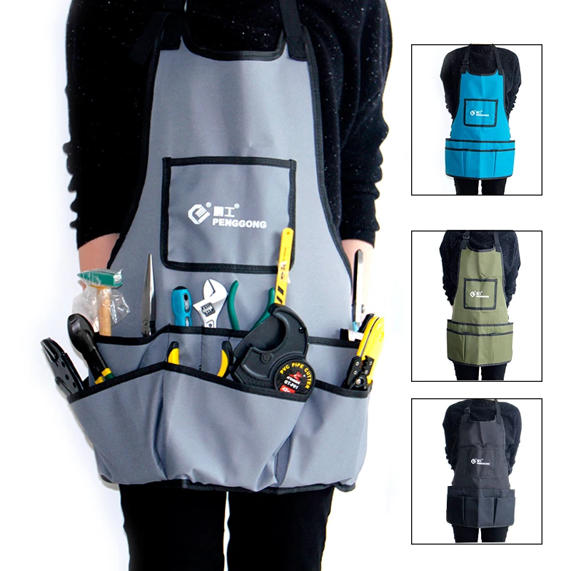 

Tool Bag 600D Oxford Cloth Storage Tool Heavy Duty Work Apron With Tool Pocket Adjustable Organizer Multifunctional Bag