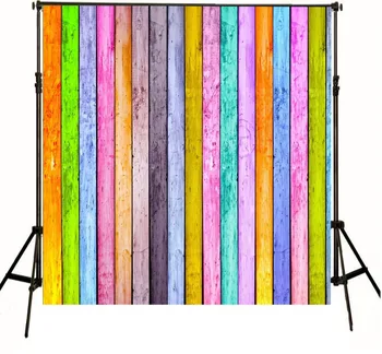 

Orange Green Purple Photography Backgrounds Vinyl cloth High quality Computer printed Wooden backdrops