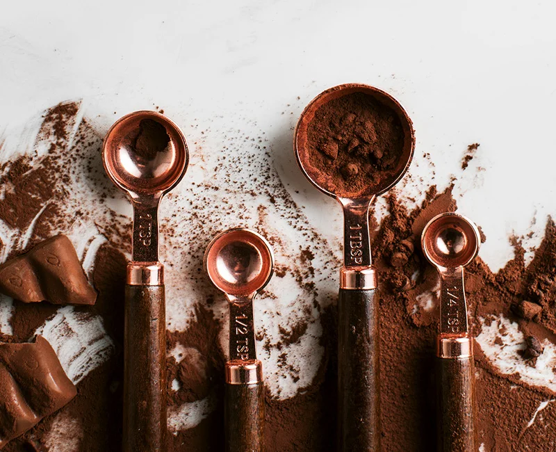 4pcs Rose Gold Measuring Spoons Wood Handle Stainless Steel Measuring Spoon Set Coffee Scoop Kitchen Scale Baking Cooking Tools (10)