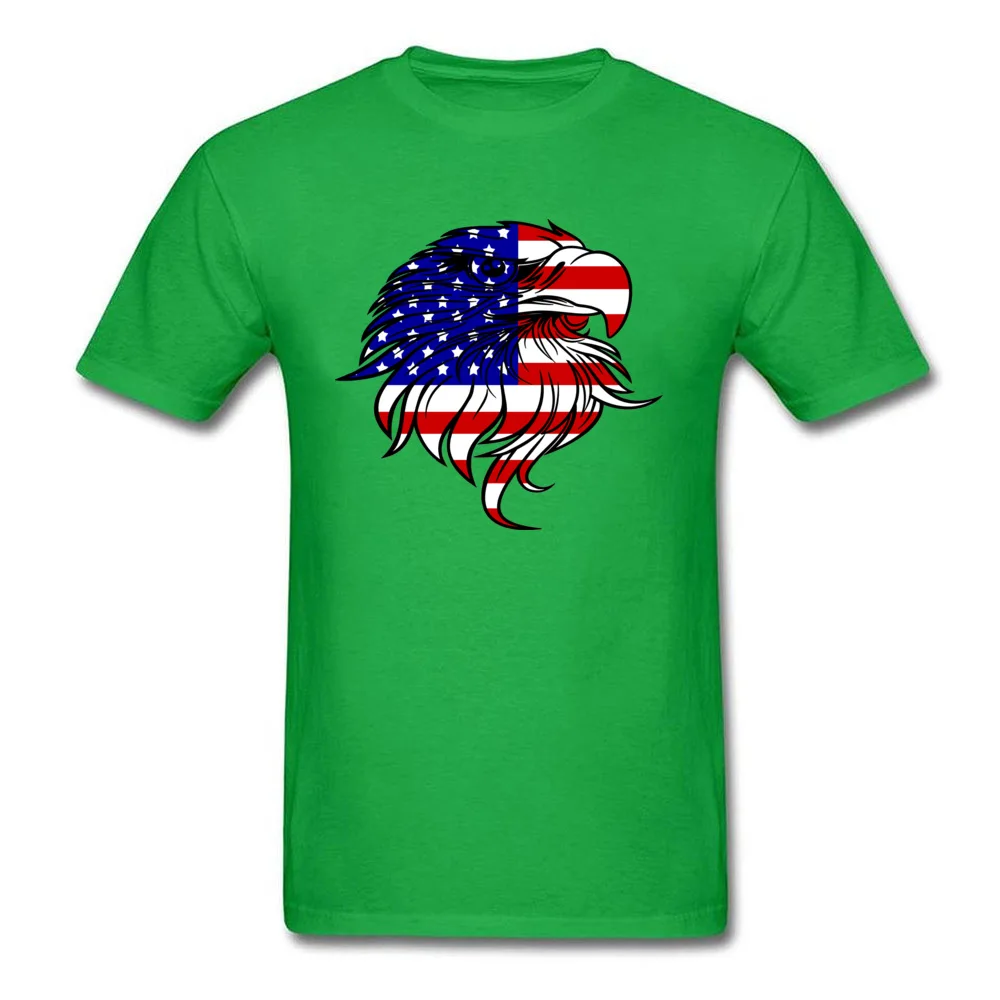 Prevailing American Eagle PatriotIndependence Day T-shirts O-Neck 100% Cotton Men T Shirt Short Sleeve Summer Fall Tops T Shirt American Eagle PatriotIndependence Day green