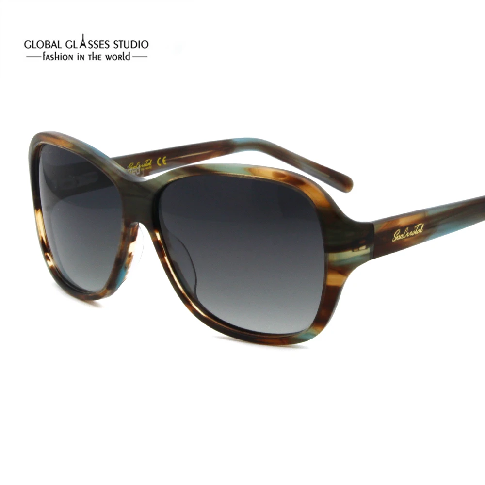 

Free Shipping Brand Design Boutique Acetate Sunglasses Women Italy Design Polarized Gradient Lens Glasses Luxury Glasses 1103