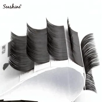 

Seashine Cashmere Flat Lashes Matte Individual Eyelash Extensions Silk Faux Mink super soft Ellipse Lash Extension free shipping