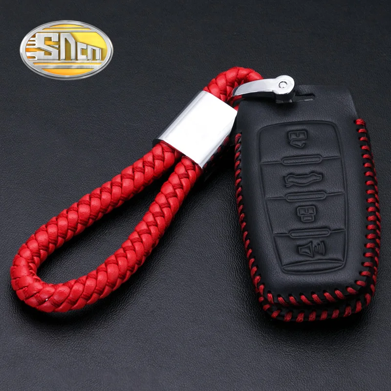 

SNCN Microfiber Rope Alloy Key Chain Top Genuine Leather Car key Cover Case For Great Wall HAVAL Hover H1 H3 H5 H6 C30 C50 M4