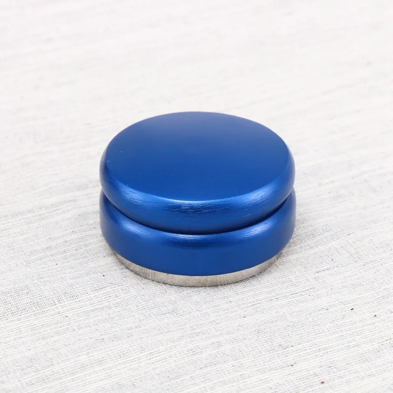 58 мм Мини Регулируемый эспрессо порошок дистрибьютор плоское основание выравниватель кофе вскрытие - Цвет: Синий