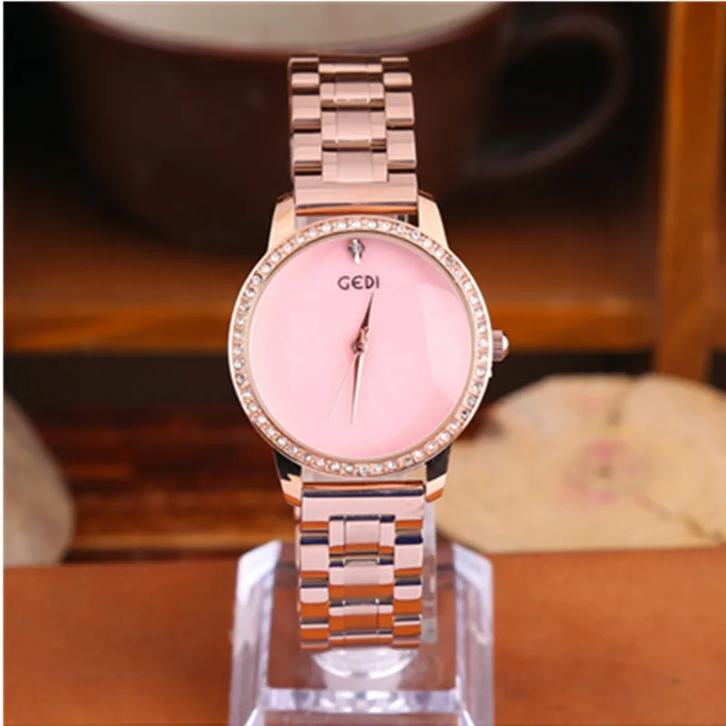 

Hot 2019 Ladies Watch Women Diamond-studded Steel Butterfly Buckle Fashion Casual Wild Simple Quartz Gold Watches Chronograph