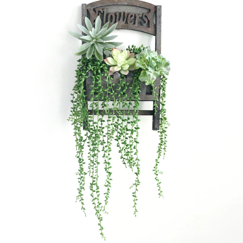 JAROWN Simulation Succulent Plants Artificial Lover Tears Green Rattan Wall Hangings Home Garden DIY Wedding Party Leisure Decor (2)