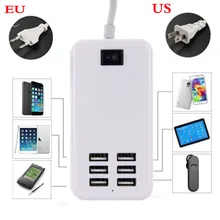 6 USB порт многофункциональное зарядное устройство ЕС вилка США штекер телефон USB адаптер питания для iPhone 8 HuaWei mate9 зарядное устройство UM