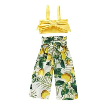 

Summer Fashion Newborn Baby Girl Clothes Bow Vest Tops Floral Pants Outfit Sunsuit Baby Girls Clothes Set