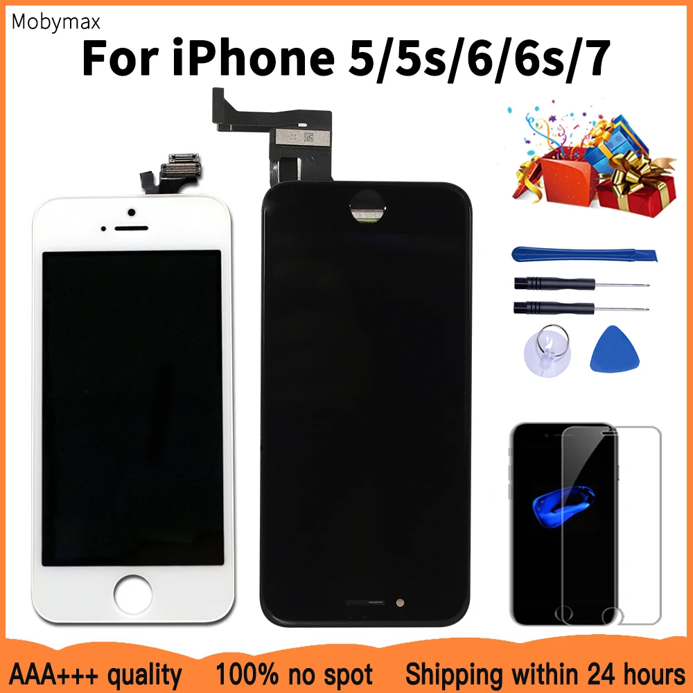 No Dead Pixel Lcd Per Iphone 6S 7 Display Touch Screen Gruppo Di Ricambio Per Display Iphone 5 5S Con Protezione In Vetro E Strumenti