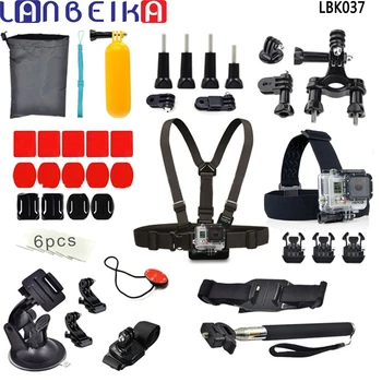 

LANBEIKA Accessories Chest Head Belt Handlebar Seatpost Suction Cup Vented Helmet Strap For Gopro Hero 7 6 5 4 3+ SJCAM SJ4000
