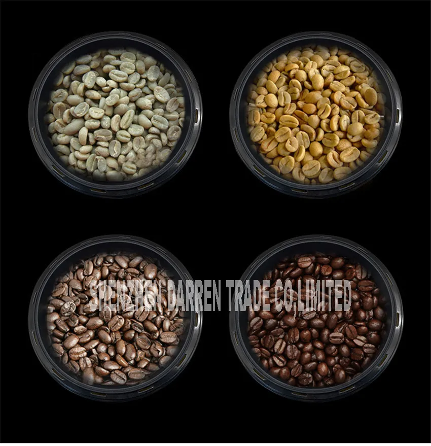 SCR-301 220 В кофе ростеры бытовой прочный кофе в зернах жареный кофе высокая термостойкость PP емкость 1500 г