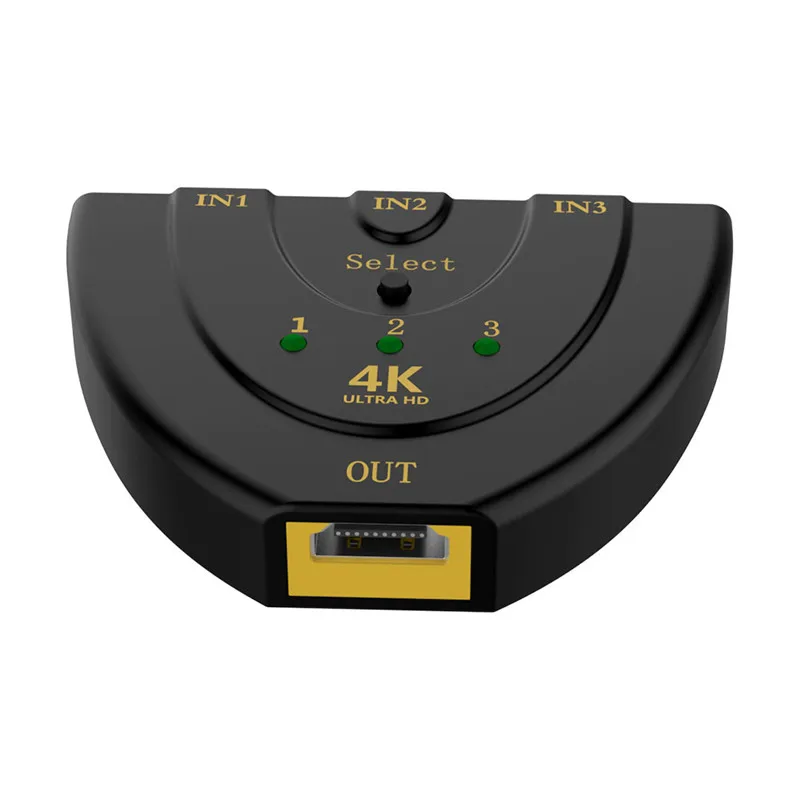 Robotsky HDMI Splitter 3 Порты и разъёмы HDMI коммутатор 3 в 1 из 4 К Hdmi конвертер Кабель-адаптер для xbox 360 PS3 PS4 ЖК-дисплей HDTV