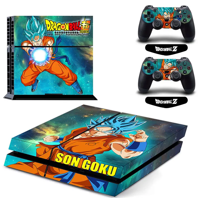 ARRKEO Dragon Ball Супер Сон Гоку виниловая Обложка Наклейка PS4 кожа для sony playstation 4 консоль и 2 контроллера Защитная Наклейка - Цвет: Оранжевый