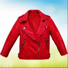 Children’s clothing female child spring 2016 spring and autumn clothing leather outerwear child jacket 4 — 12 girl top