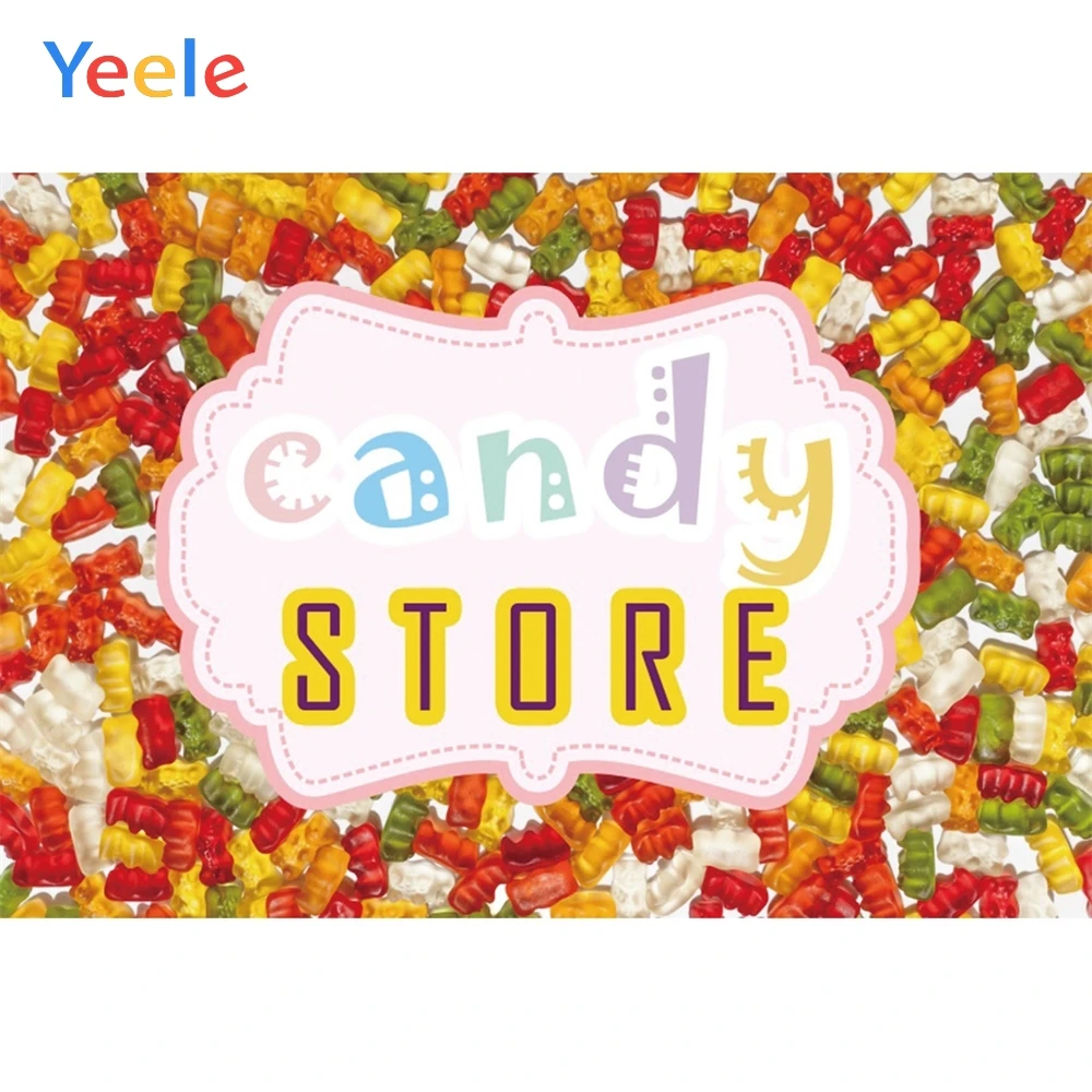 

Yeele Poster Backdrop Candy Store Sweetie Wallpaper Photography Backdrops Personalized Photographic Backgrounds For Photo Studio