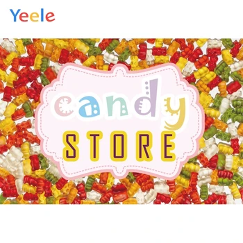 

Yeele Poster Backdrop Candy Store Sweetie Wallpaper Photography Backdrops Personalized Photographic Backgrounds For Photo Studio