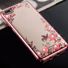 Чехол для Xiaomi Redmi 6A 5,45 ''чехол с силиконовым блеском Цветок Блестящий Бриллиант Мягкий бампер для Xiaomi Redmi 6A чехол Redmi 6 A A6 Capa