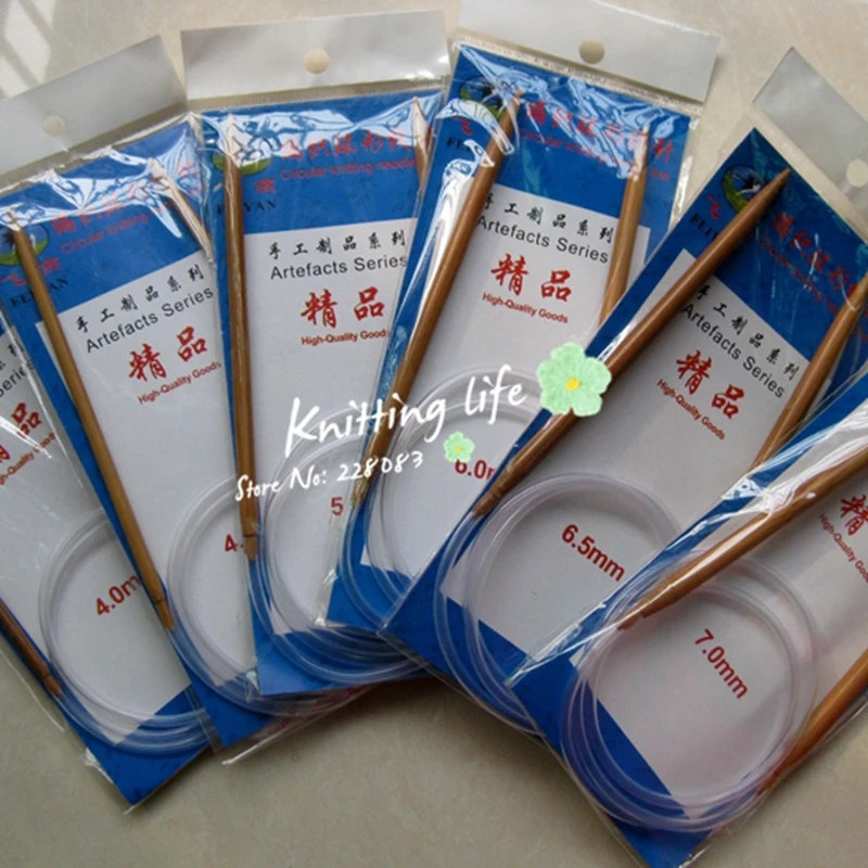 32 \"(80 см) 12 размеров газированные бамбуковые круговые спицы, ткацкие ...