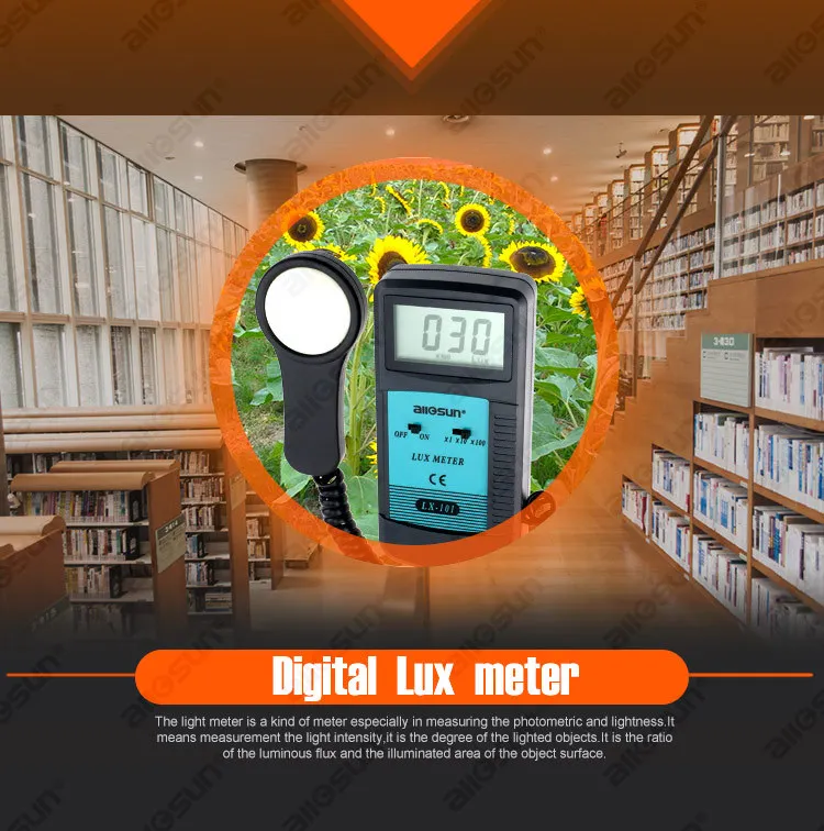 All Sun LX101 Luxmeter Luminometer Tester Photometer Digital LCD Light Meter