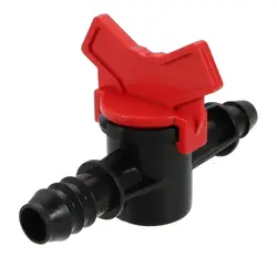 Uxcell черный, красный 5/8 ''колючая трубка для полива Соединительная муфта клапан 1 шт. для капельного орошения с двойным резиновым кольцом